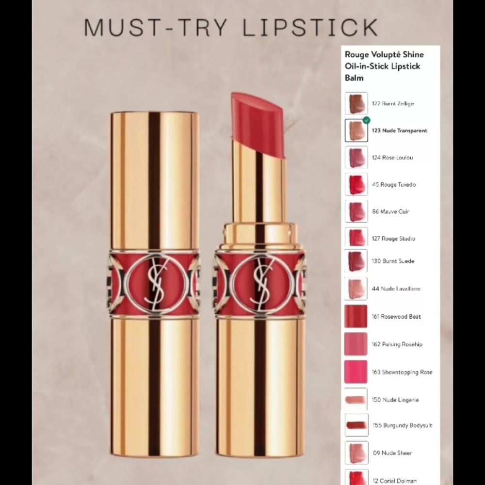 New Yves Saint Laurent Sheer Red Lipstick Satin Finish